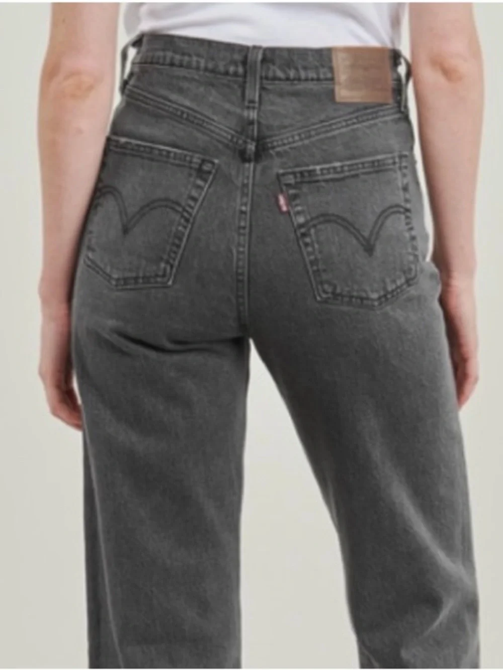 Levi's Premium‎ Ribcage Straight Ankle Women’s Washed Black Straight Jeans Sz 30